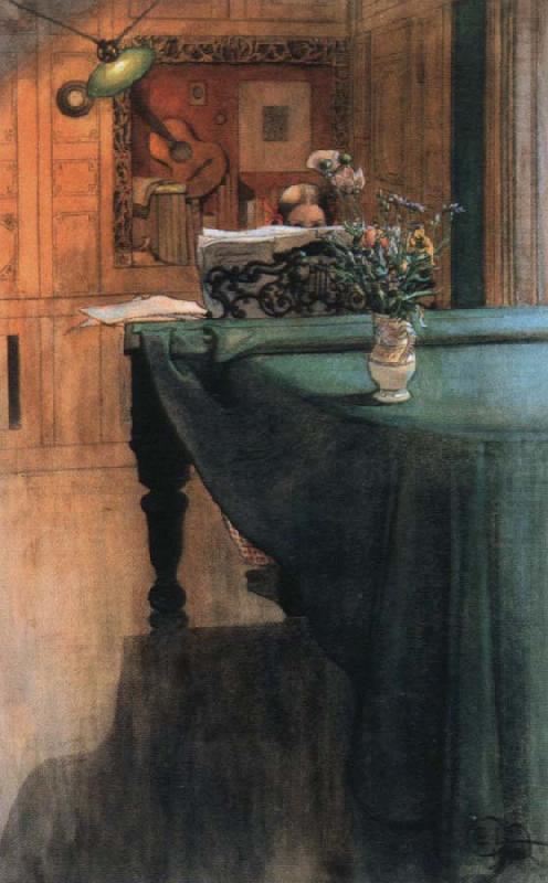Carl Larsson brita at the piano china oil painting image
